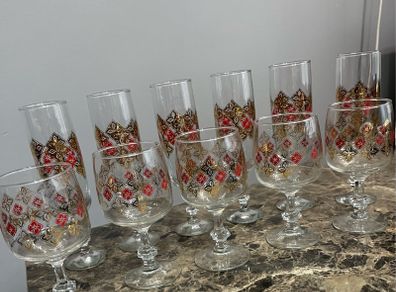 Bohemian glasses flutes