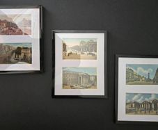 Vintage Dublin Wall Art  3 Framed Displays with 6 Old Postcards