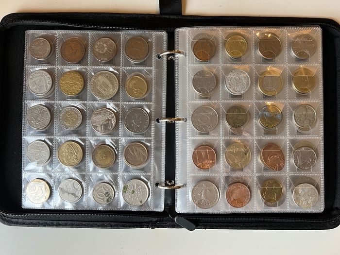 Coins collection foreign unknown 300 coins in album
