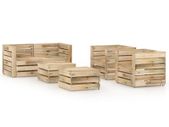 Piece Garden Lounge Set Green Impregnated Pinewood