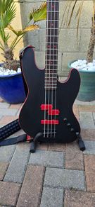 ESP LTD Frank Bello Signature Bass. Custom Satin Black & Red
