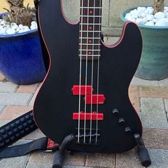ESP LTD Frank Bello Signature Bass. Custom Satin Black & Red