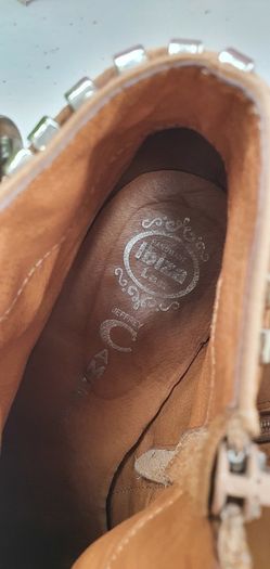JEFFREY CAMPBELL Benater Nude Leather ankle boots Sz 8UK - Rrp 205 (New)