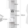 Slim Bathroom Cabinet for 20cm Width Small Spaces Image 2