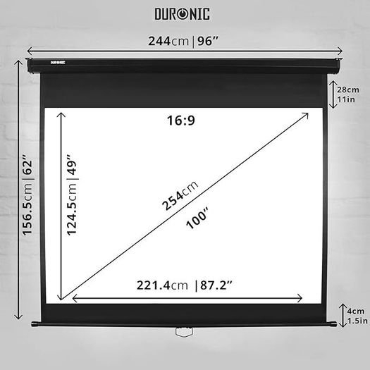 Duronic Projector Screen MPS100 /169 100 INCH