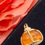 YSL amber coloured glass pendant Image 6