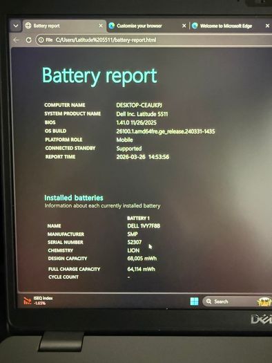 Dell Latitude 5511 Laptop i7/32GB/512SSD/Nvidia/FHD