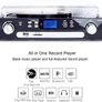 FREE EXPRESS SHIPPING Vinyl Record Player, Bluetooth Turntable with Stereo Speakers, Turntable for Vinyl to MP3 with Cassette Play, AM/FM Radio, Remote Control, USB/SD Encoding, 3.5mm Music Output Jack Image 5