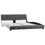 Bed Frame Grey Faux Leather 150x200 cm Image 3
