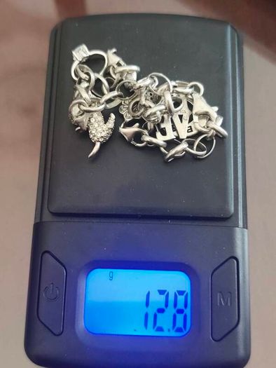 Sterling silver charms bracelet