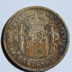 1904 Spain Silver Peseta Alfonso XIII