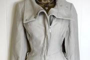 Karen Millen Beige Moleskin Biker Jacket