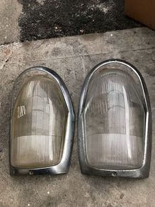 Mercedes Benz W108 W109 W111 W112 headlamp glass original pair RHD