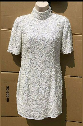 Asos Pearl Embellished Mini Dress