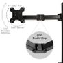 Fully Adjustable Double Monitor Bracket Dual Arm Desk Stand M&W Image 4