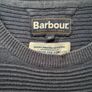 Mens barbour crew neck jumper sweater navy ribbed pattern Size Medium Image 4