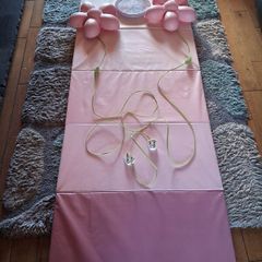 ikea gym mat +flower wall light