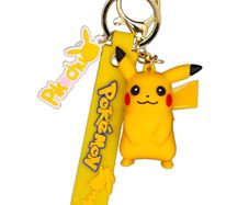 New Pokemon Keychain Pikachu Koda Duck Pendant Jewelry Figurines Doll Cartoon