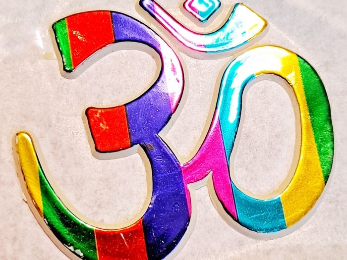 Beautiful OM symbol self adhesive sticker Ohm Aum