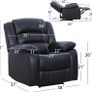 FINAL UNITS Bargain Recliner Chair Black & Brown Image 10