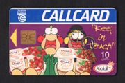 1997 Ireland 10 unit Yoplait Zig and Zag (Gemplus GEM1) Call Card Used. Telecom Eireann card number 1136.