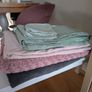Sage green duvet cover,  bed sheet, including throws Image 2