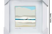 Calm Day, Dublin Bay. Small framed Print by artist Helen Mathews