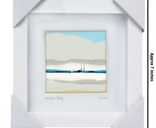 Calm Day, Dublin Bay. Small framed Print by artist Helen Mathews