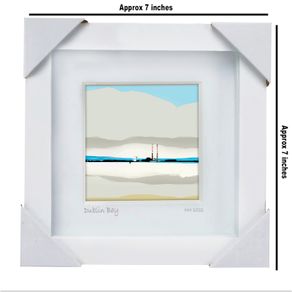 Calm Day, Dublin Bay. Small framed Print by artist Helen Mathews