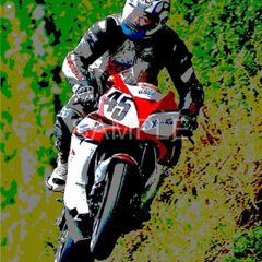 Martin Finnegan Flyin' Finn Road Racing Legend Tribute Poster Print