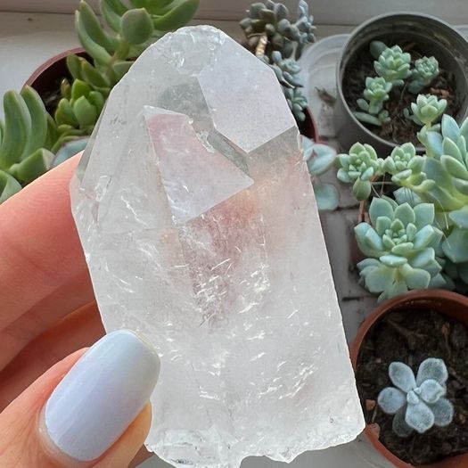 Crystal clear quartz lovely large chakra meditation