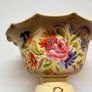 Elegant Hand Painted Floral Pedestal Jardiniere with Scalloped Bowl Image 5