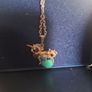 Vintage Turquoise Cabochon in a Rearing Unicorn Fantasy Pendant Image 5