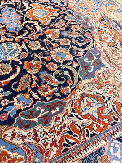 Stunning 1960s Kashmar Pictorial Rug. A Masterpiece of Persian Craftsmanship