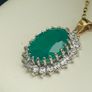 9ct Yellow Gold Agate Pendant & Chain Image 5