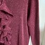Caroline Bs ladies burgundy jumper with lurex Image 2