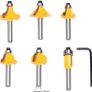 12 PCS 6.35mm 1/4 Inch Shank Tungsten Carbide Tipped Router Bit Set with Wrench Image 3