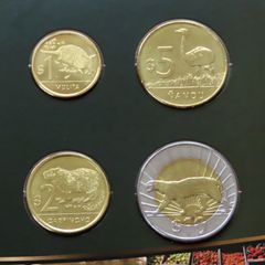 Uruguay BUNC certificated coins set with South American Cougar (Puma) Cat