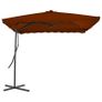 Outdoor Parasol with Steel Pole Terracotta 250x250x230 cm Image 3