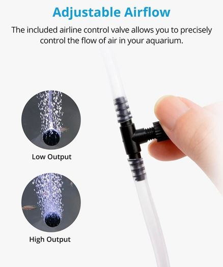 Aquarium Air Pump, Ultra Silent Air Aerator Pump for Fish Tank, Oxygen Pump, Accessories Included (FREE POSTAGE)