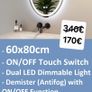 LED Bathroom Mirror 60x80cm Image 2