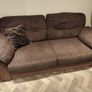 2 Seater fabric brown sofa Image 2