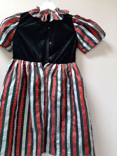 vintage velvet/taffeta dress 7/8 yrs