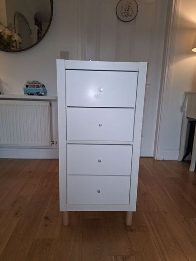 White four drawer locker