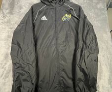 Adidas Munster Rugby Union Jacket Black Track Top Zip Mens Size L