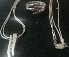 Fossil silver jewellery
