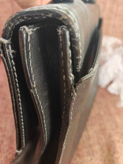 Quality Mens Leather Parisian Lancel Black Satchel Bag