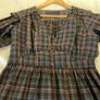 Gorgeous French designer Sessun black check boho style dress L 12 Image 2