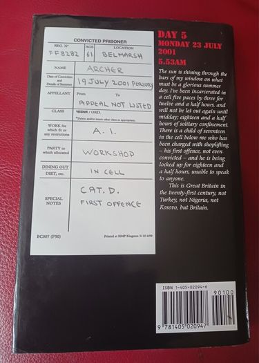Jeffrey Archer/ A Prison Diaryby FF 8282 / Vol.1, Belmarsh: Hell/ 1st edition/ 2002