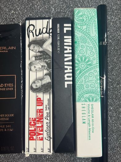 GUERLAIN eyeliners and creme stick , Sheglam , rude cosmetics, Doll 10 beauty IL MAKIAGE eyeliners brand new